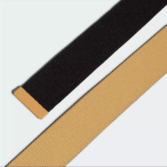 ADIDAS GOLF Reversible Webbing Belt OAT (GOLD) / BLACK OSFM NWT RARE COLOR - Picture 3 of 6